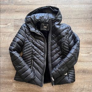 Black puffer jacket